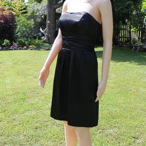 Black Satin Cocktail Dress